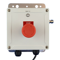 441-1200-AC, Air-Eagle XLT, 900MHz, 2500 Ft. - 2 Mile Range, Single Latching Stop Button, Four Dry Contact Input, 100-250VAC Powered