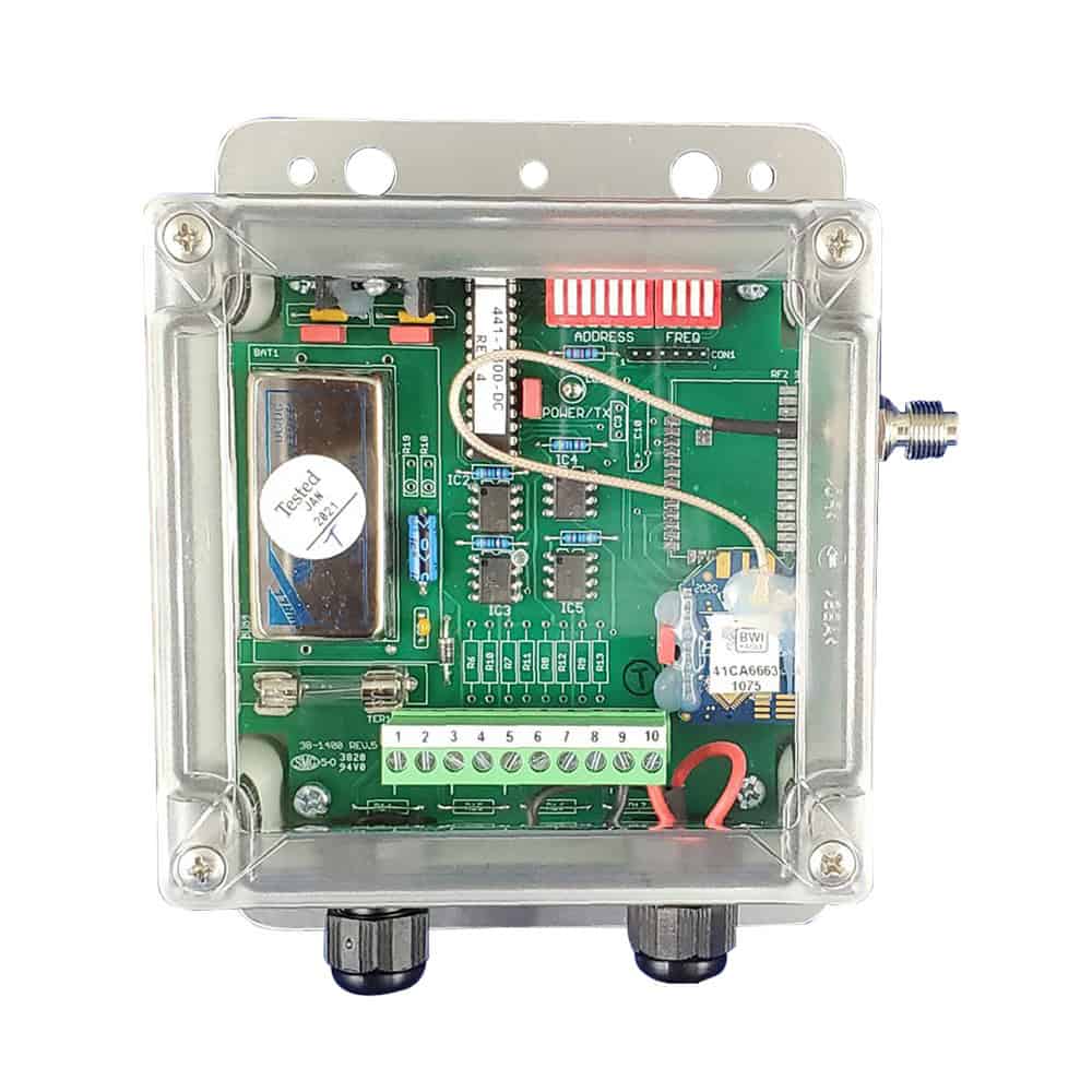 BWI Eagle contact input transmitter with clear lid