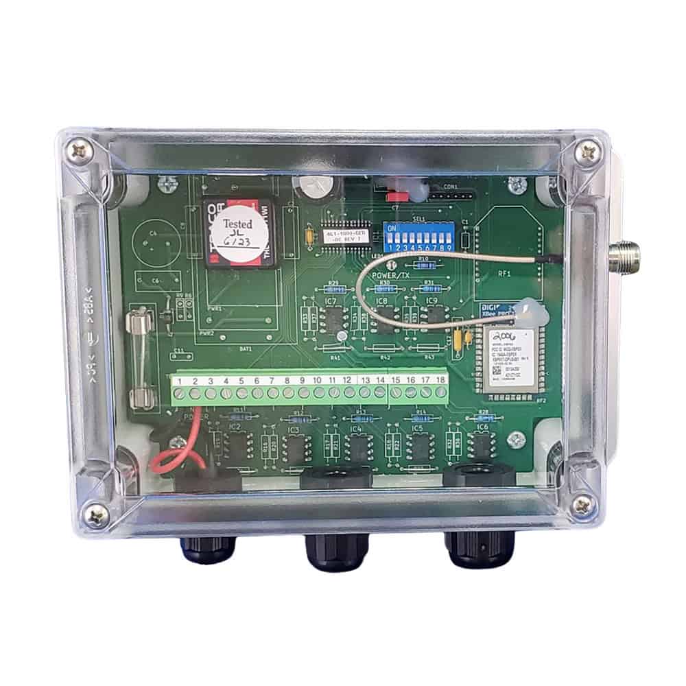 BWI Eagle contact input transmitter with clear lid